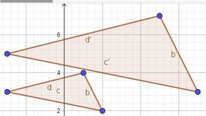 Graph the image of this figure after a dilation with a scale factor of 2 centered-example-1