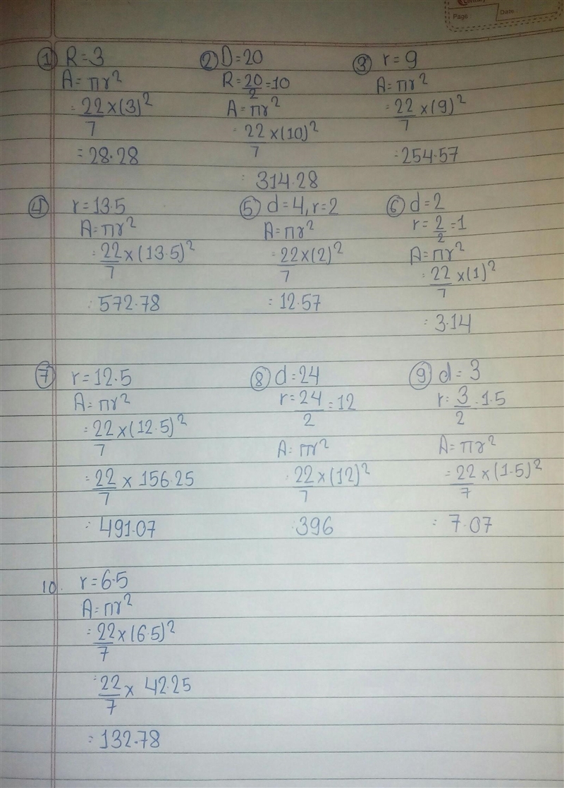 Areas of the circles ?-example-1