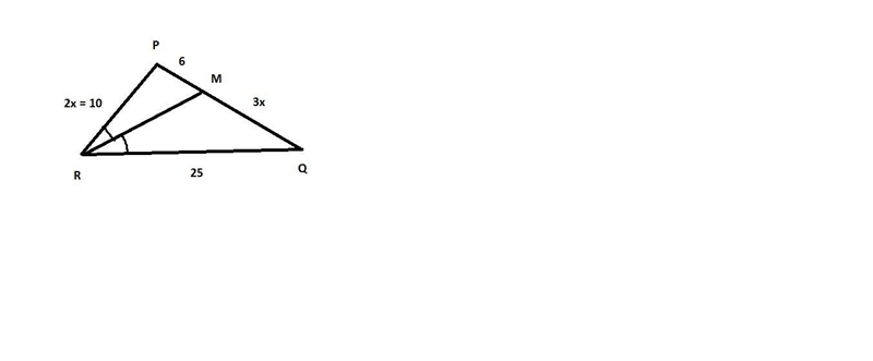 Find PR PR = 2x RQ = 25 PQ = 6+3x (adding 2 lengths as seen on diagram)​-example-1