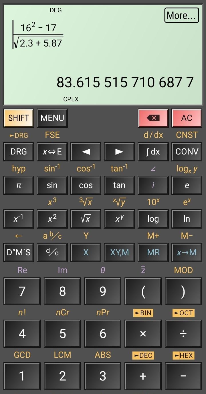 Write down your full calculator display.​-example-1