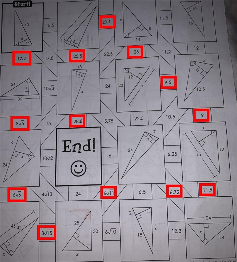 I need help with the back of the Geometric mean maze :(-example-1