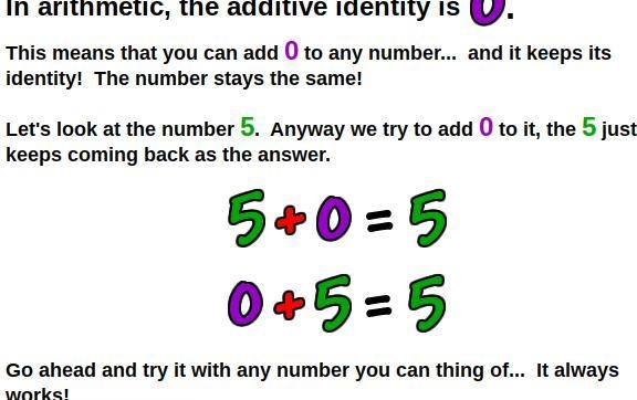 Write an algebraic expression that illustrates the additive identity.-example-2