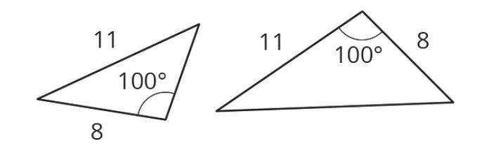 Tyler claims that if two triangles each have a side length of 11 units and a side-example-1