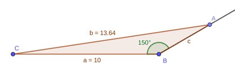 Given a=10 and B=150° in Triangle ABC, determine the values of b for which A has A-example-1