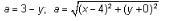 Consider the parabola with a focus at the point (4,0) and directrix y = 3. Which two-example-1