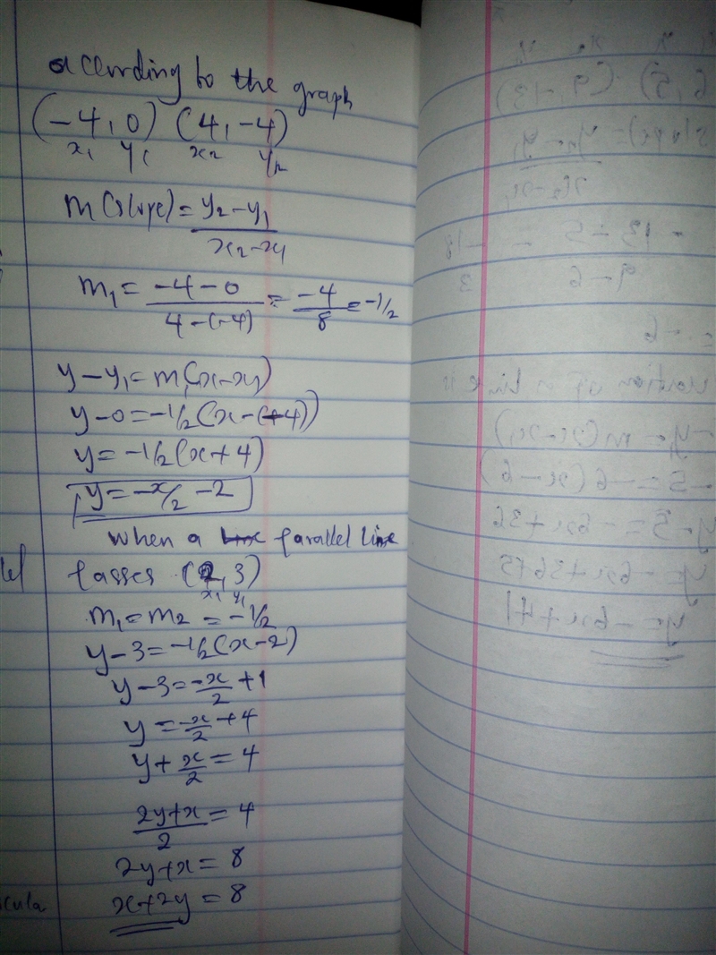 What is the equation of the line that is parallel to the given line and passes through-example-1