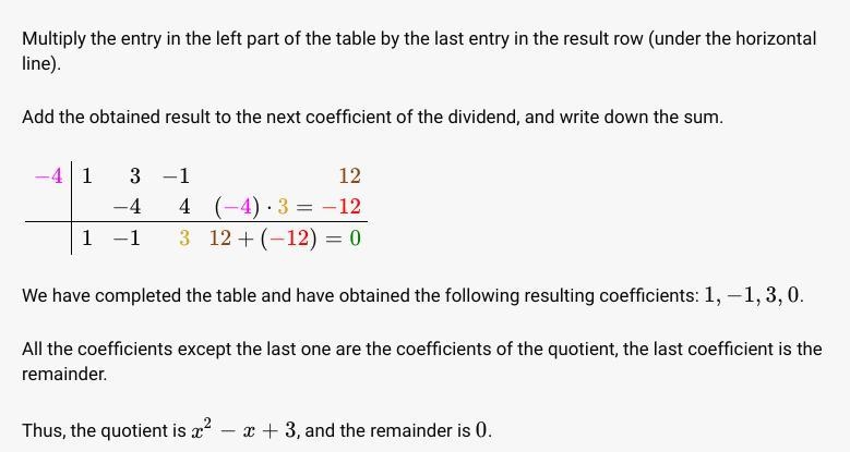 Solve the equation: x^3+3x^2-x+12=0 Please help!!-example-1