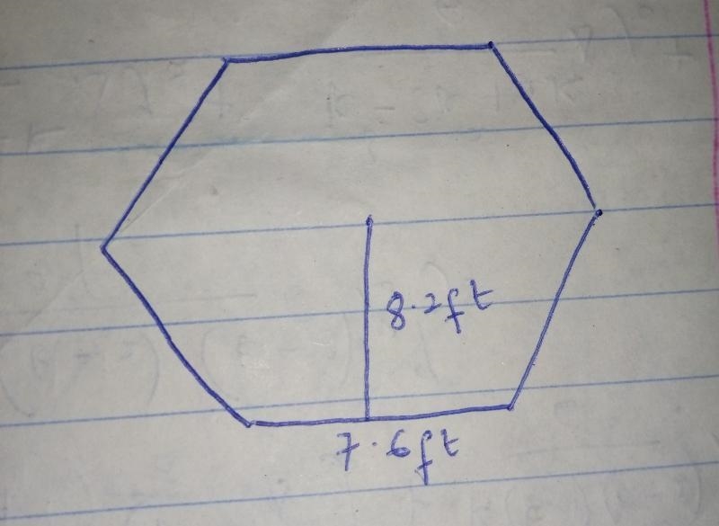 Find the area of the regular polygon, round to nearest hundredth. a 93.23 b 186.45 c-example-1