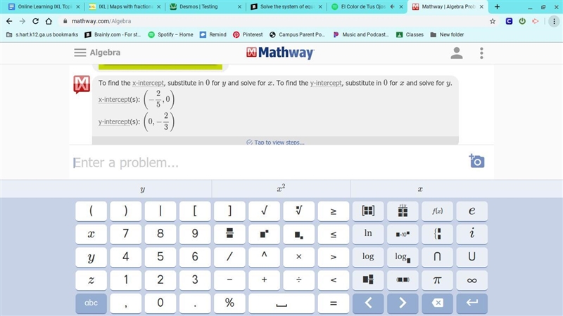 Solve the system of equations 5x + 3y = -2 3x + 2y = -1-example-1