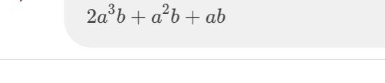 Given that a­­b = x, evaluate the following: c 2a3b+a2b+ab-example-1