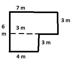 What is the perimeter of this figure A. 20m B. 21m C. 26m D. 27m-example-1