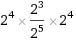 Simplify 2^4×2^3/2^5×2^4 leaving your answer in index form ​-example-1