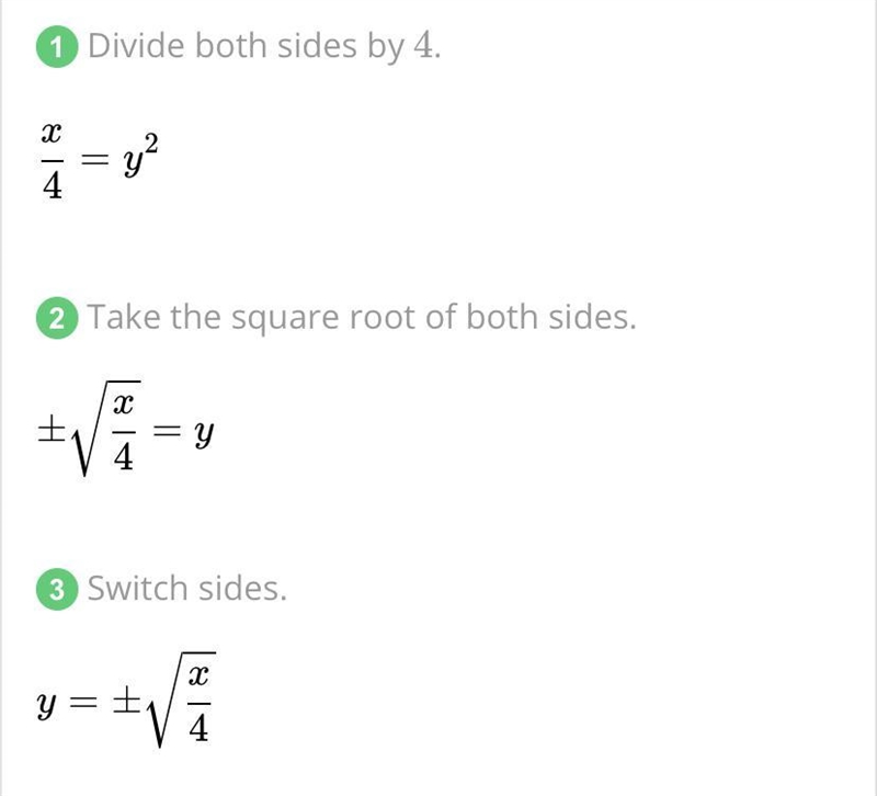 Find the vertex, focus, directrix, and focal width of the parabola. x = 4y2-example-1