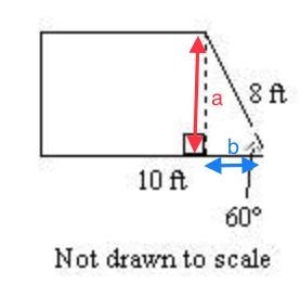 Find the area of the trapezoid. The figure is divided by the dashed line into a rectangle-example-1