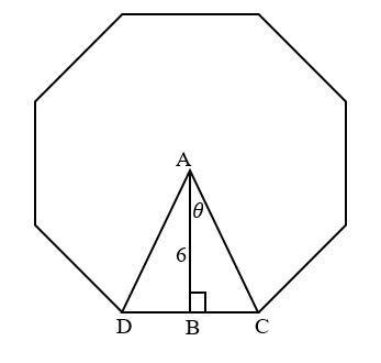 A platter is in the shape of a regular octagon. Find the perimeter and area of the-example-1