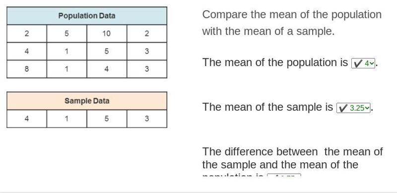 Looking at the table of sample means which value is the best estimate of the mean-example-1