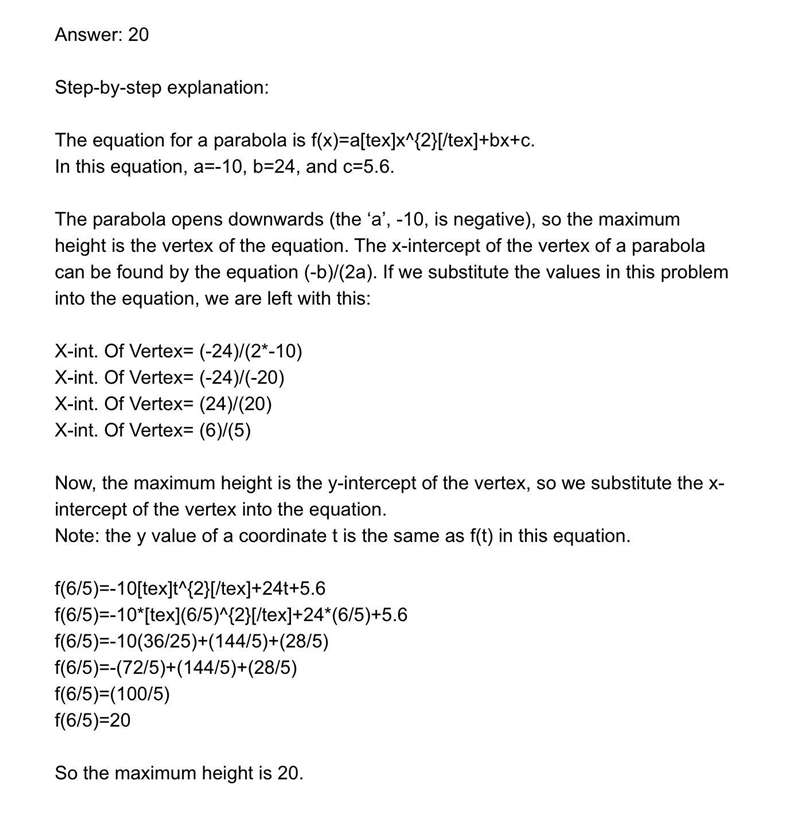 A ball is thrown upward and its height after t seconds can be described by formula-example-1