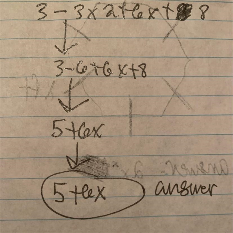 5. Consider the polynomial function g(x) = x3 – 3x2 + 6x + 8. Divide g by x + 1.-example-1