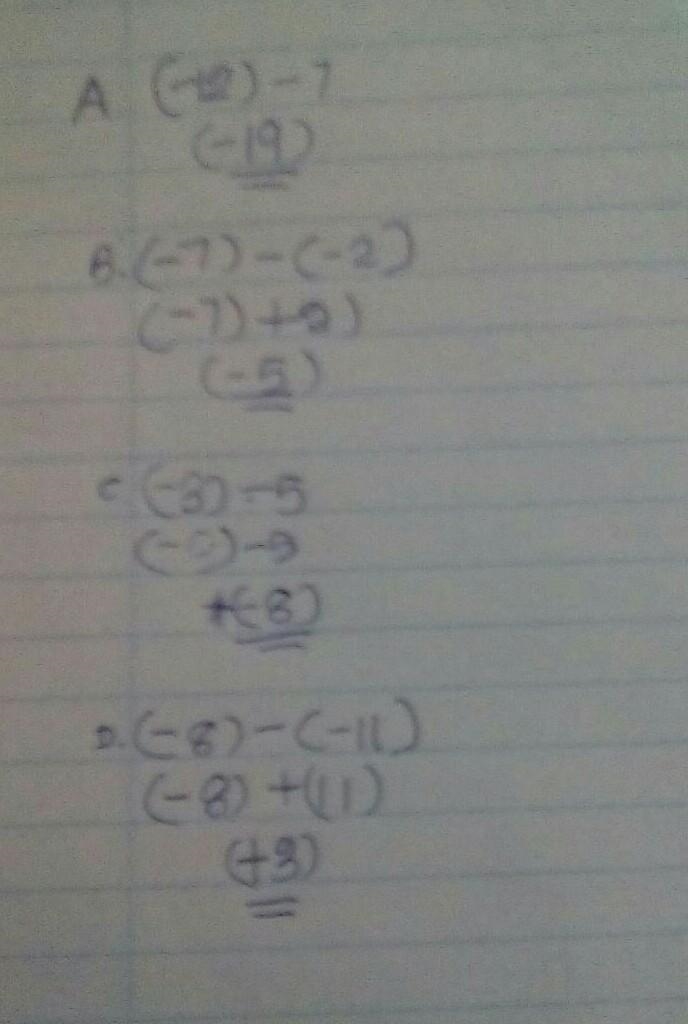 5. Which will result in a positive number? O A.(-12) – 7 O B.(-7) – (-2) O c.(-3) - 5 O-example-1