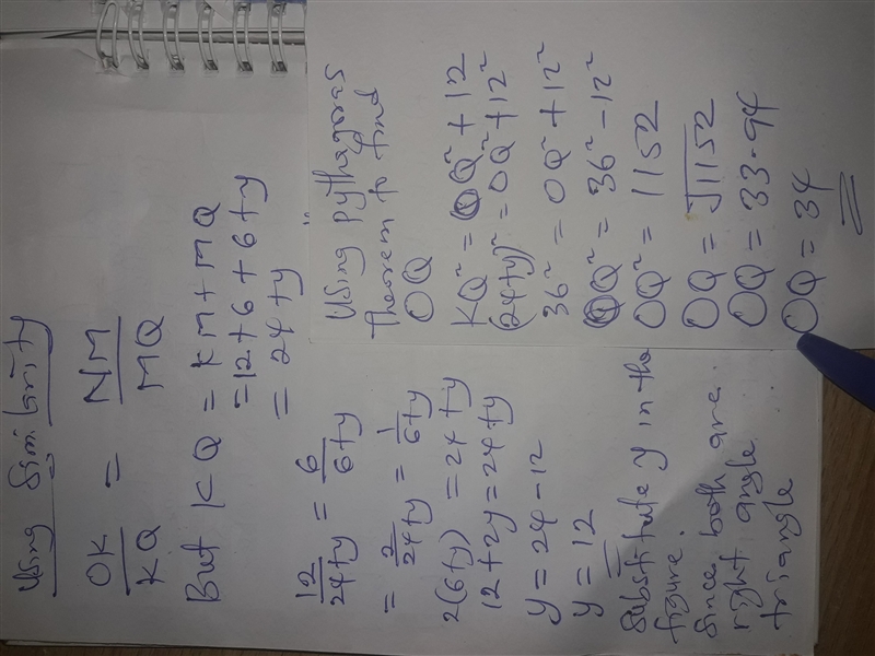 The figure shows two semicircles with centers K & M. The semicircles are tangent-example-3