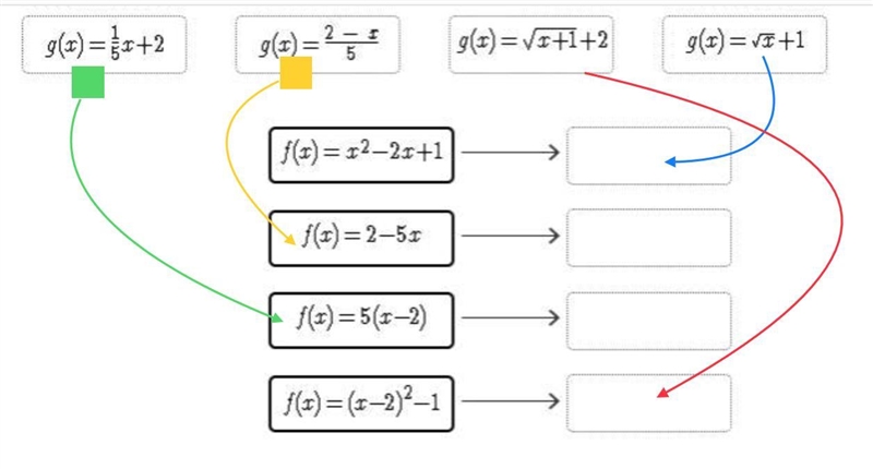 Match each function with its inverse function.-example-1