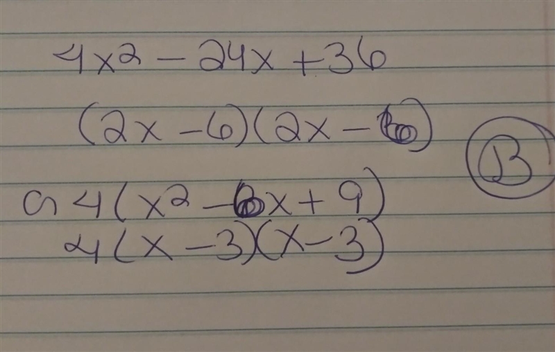 Select the factored form of the expression. If it cannot be factored, select &quot-example-1