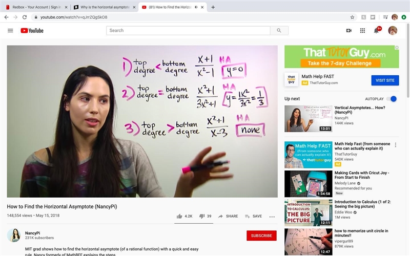 Why is the horizontal asymptote of the following problem y=1/3?-example-1