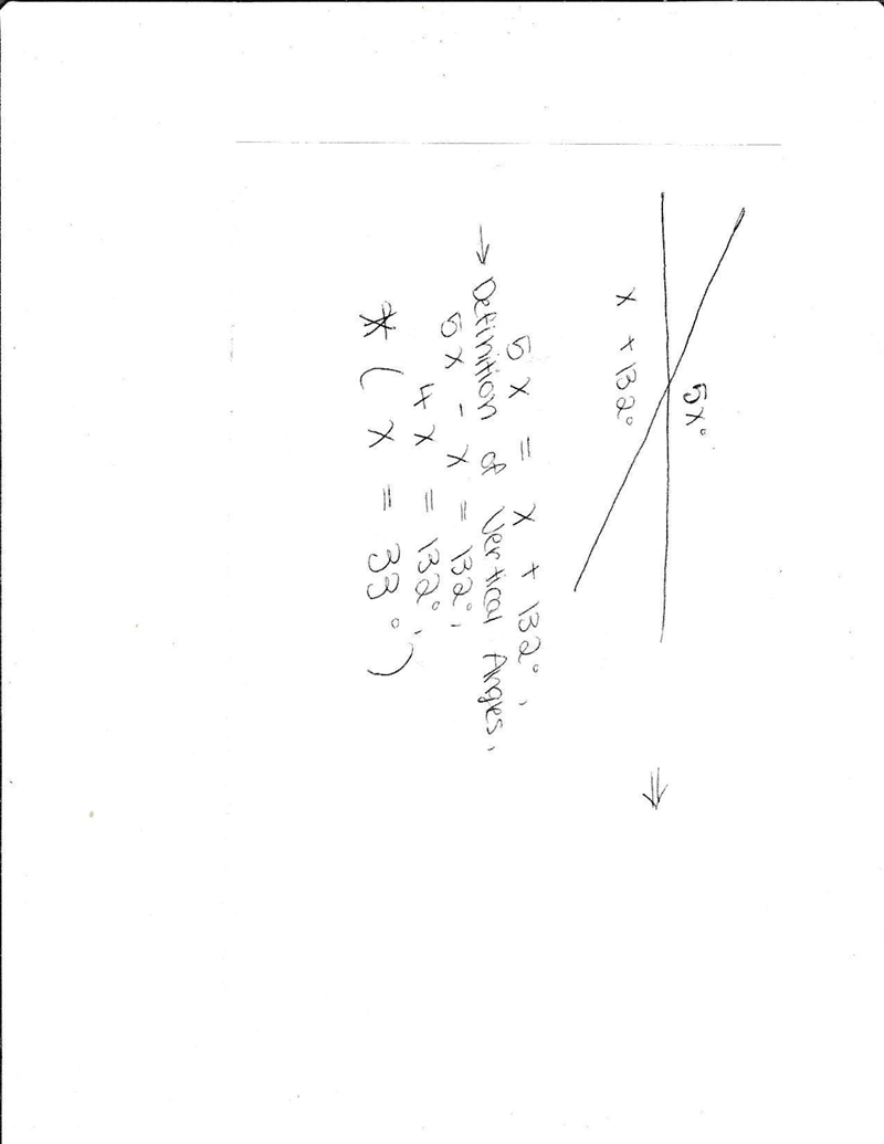 Set up and solve an equation to find the value of . List the relevant angle relationship-example-1