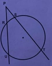 2. In the diagram below, secants PT and PU have been drawn from exterior point P such-example-1