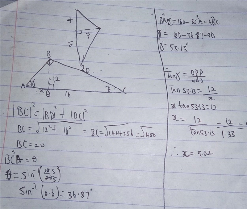 Similar right triangles - find the missing length-example-1