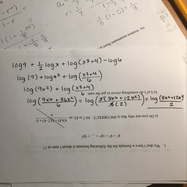 Which expression is equivalent to [log 9 + 1/2 log x + log (x ^ 3 + 4)] - log 6-example-1