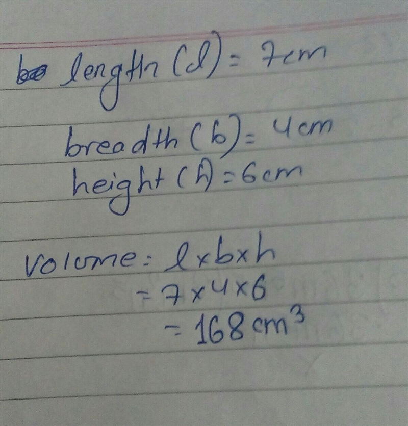 6 cm 4 cm 7 cm It’s a rectangular pyramid.-example-1