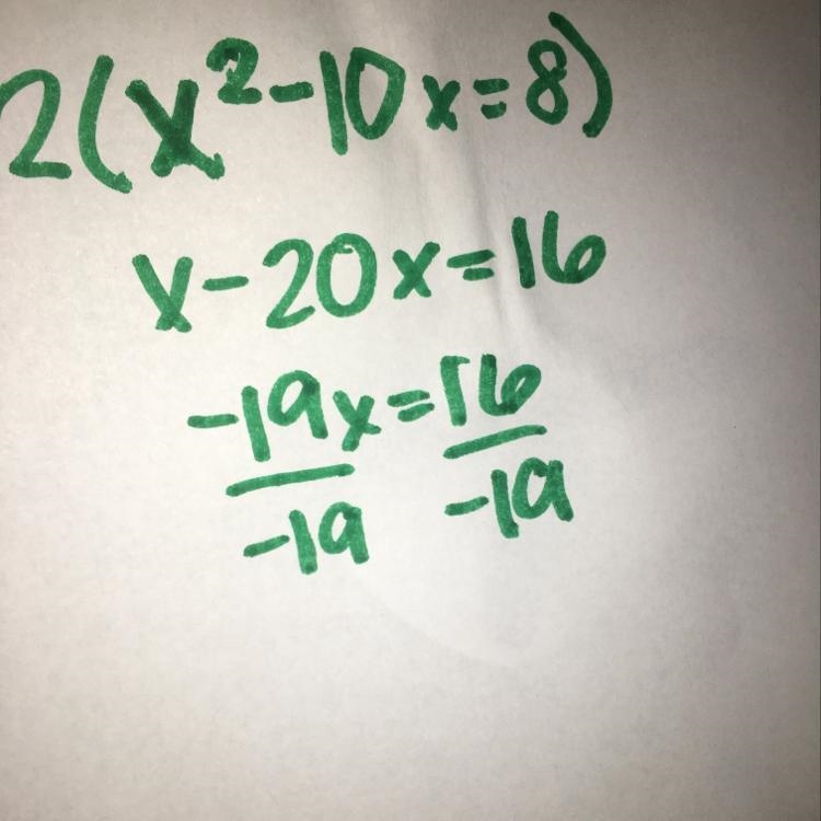 X^2 -10x = 8 solve show work-example-1