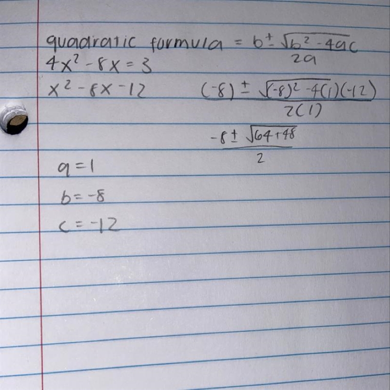 Solve by factoring. 4x^2-8x=3-example-1