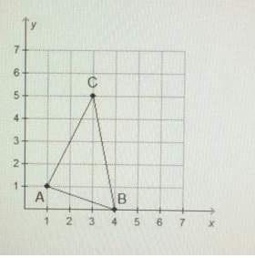 What is the area of triangle ABC? 3 square units 7 square units 11 square units 15 square-example-1