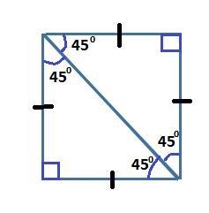 Javier constructed a square by drawing two congruent triangles. Which shows one of-example-1