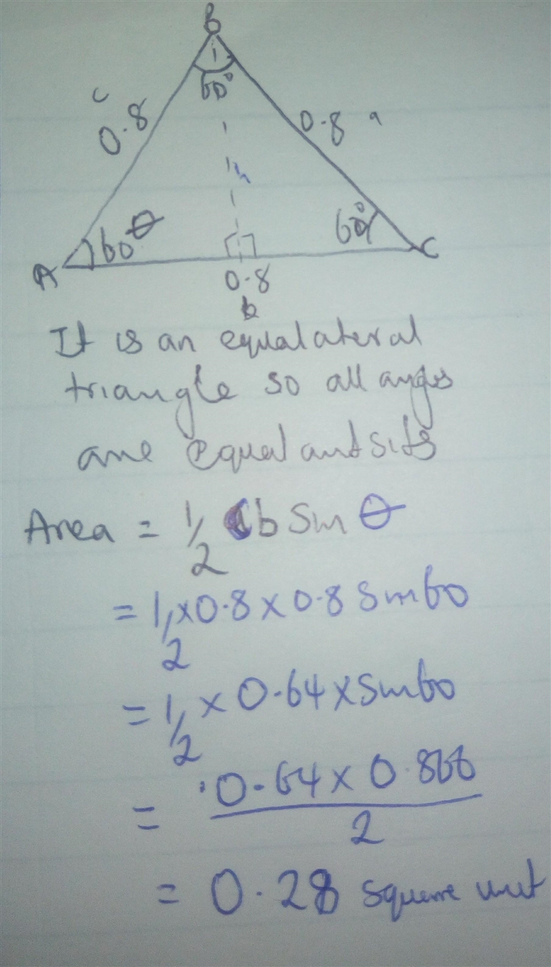 A=b=c=0.8 Area (trigonometry)-example-1