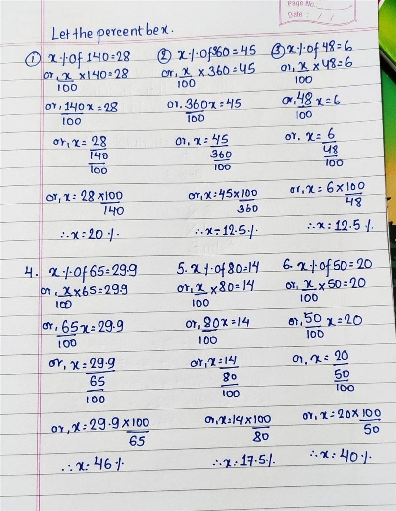 Find each percent 1. what percent of 140 is 28? 2. 45 is what percent of 360 3 What-example-1