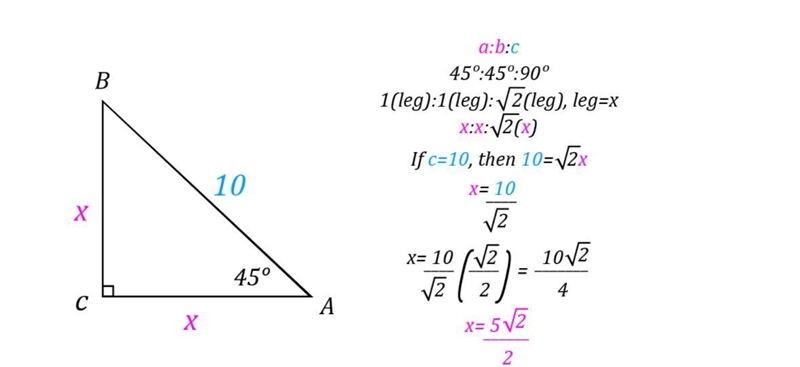 How do I solve a special right triangle-example-2