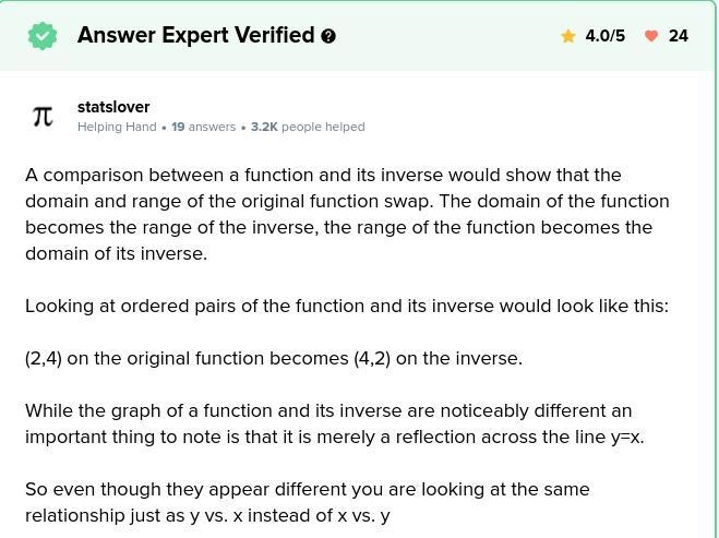 Use complete sentences to describe why it is valid to say that both a function and-example-1