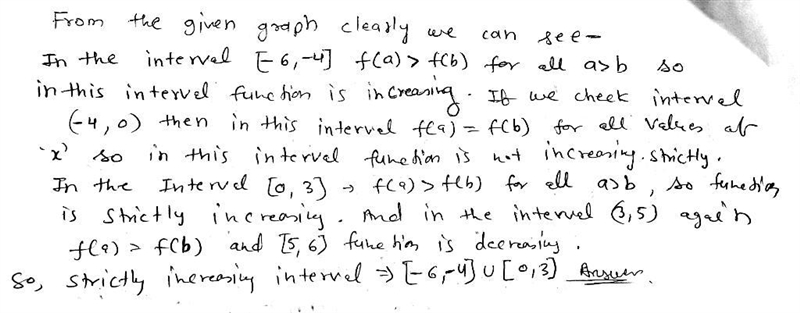 Determine the interval(s) on which the function is (strictly) increasing. Write your-example-1