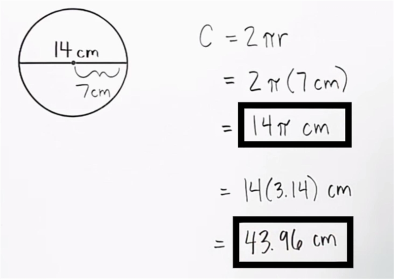 What is the circumference of a circle with a diameter of 14 centimeters?-example-1