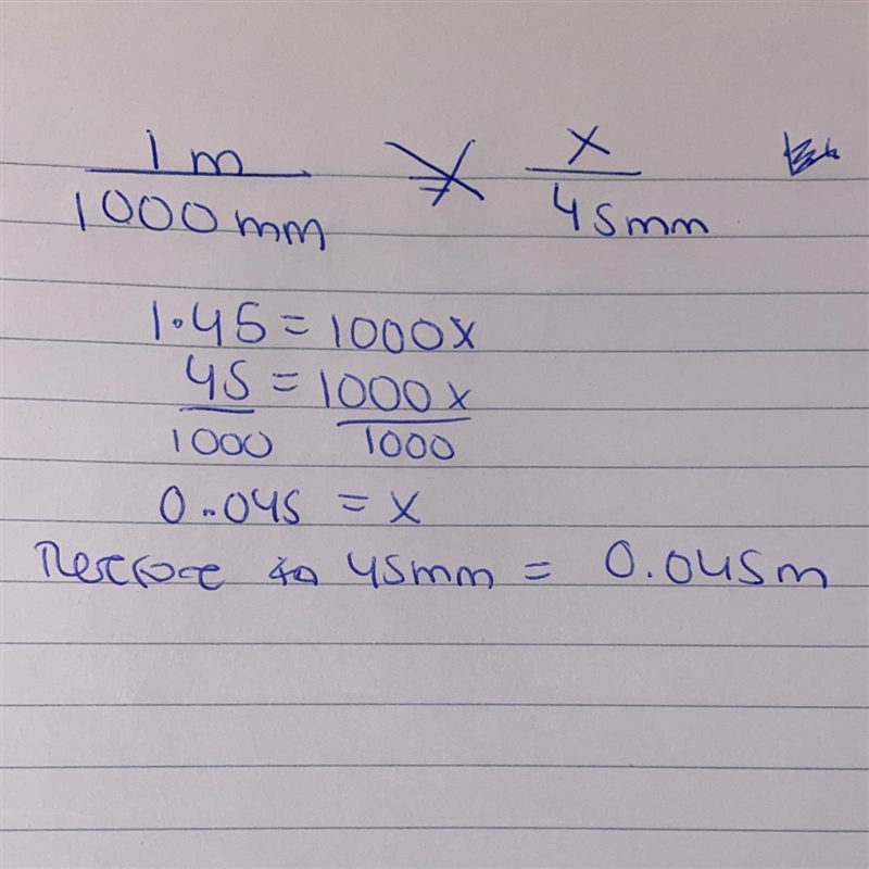 Please explain 45 mm = blank m-example-1