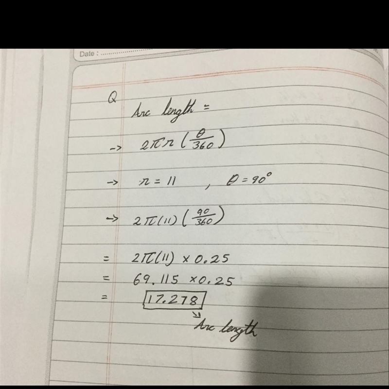 Find the arc length of the shaded sector please I don't want to fail​-example-1