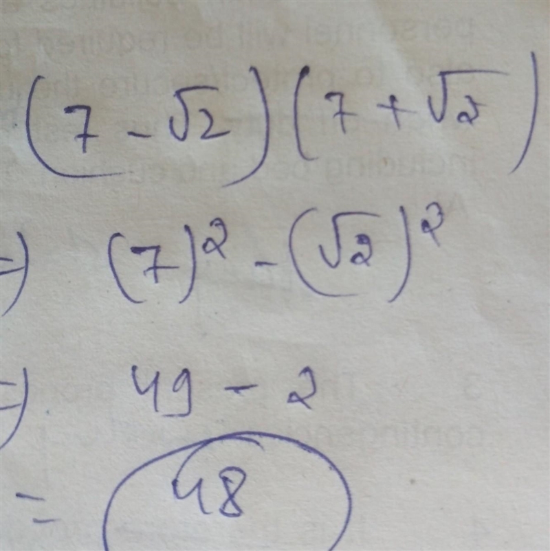 Write the conjugate of (7 – V2), and then multiply the pair.-example-1