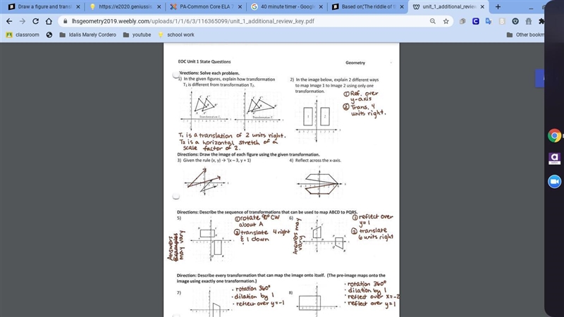 Draw a figure and translate it 3 units to the right, reflect in the y axis and rotate-example-2