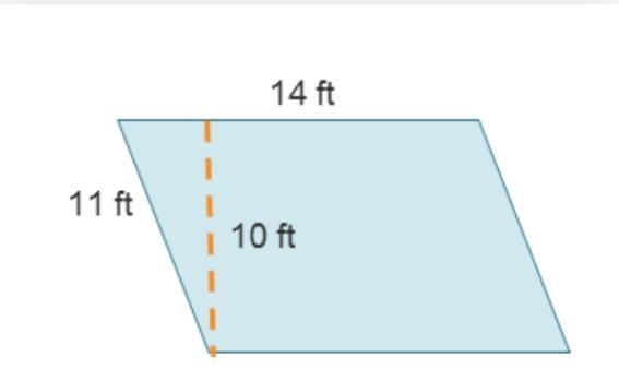 Mr. Lee wants to make a seating area in his backyard. He outlines a parallelogram-example-1