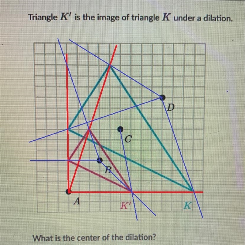 What is the center of dilation a b c d-example-1