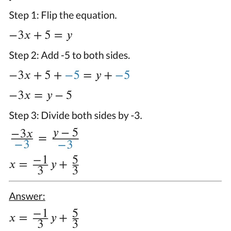 Y = negative 3 x + 5 and y = 4 x minus 2-example-1