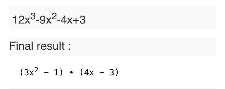 What is 12x3-9x2-4x+3-example-1